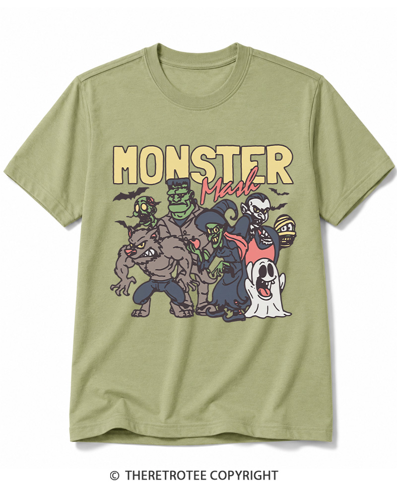 TheRetroTee Halloween Monster Mash Cotton T-Shirt