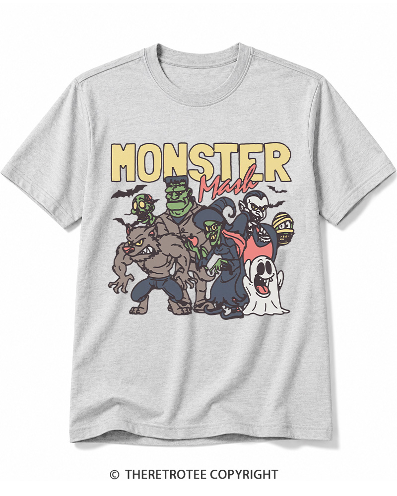 TheRetroTee Halloween Monster Mash Cotton T-Shirt