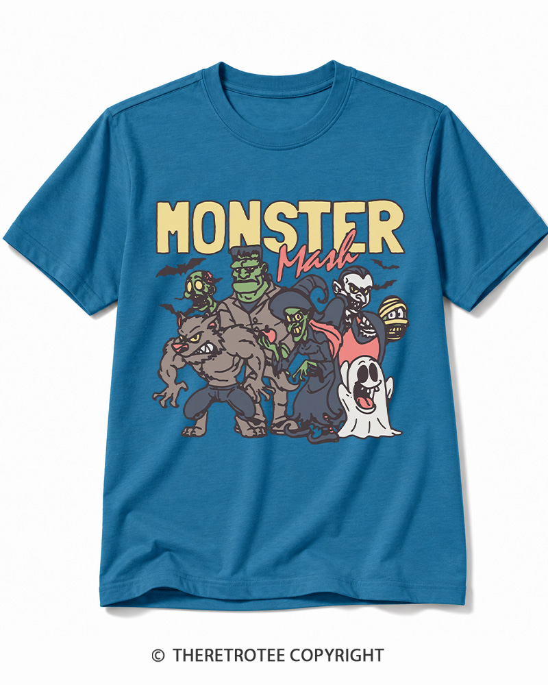 TheRetroTee Halloween Monster Mash Cotton T-Shirt