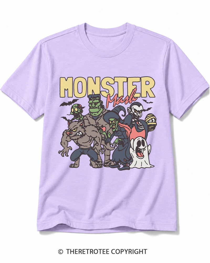 TheRetroTee Halloween Monster Mash Cotton T-Shirt