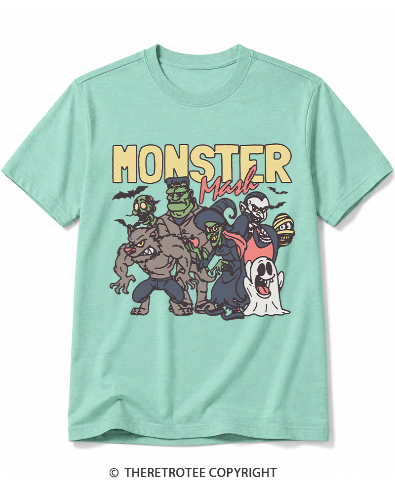 TheRetroTee Halloween Monster Mash Cotton T-Shirt