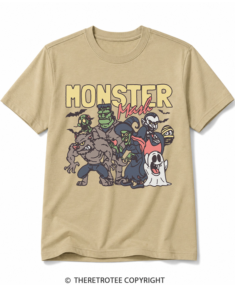 TheRetroTee Halloween Monster Mash Cotton T-Shirt