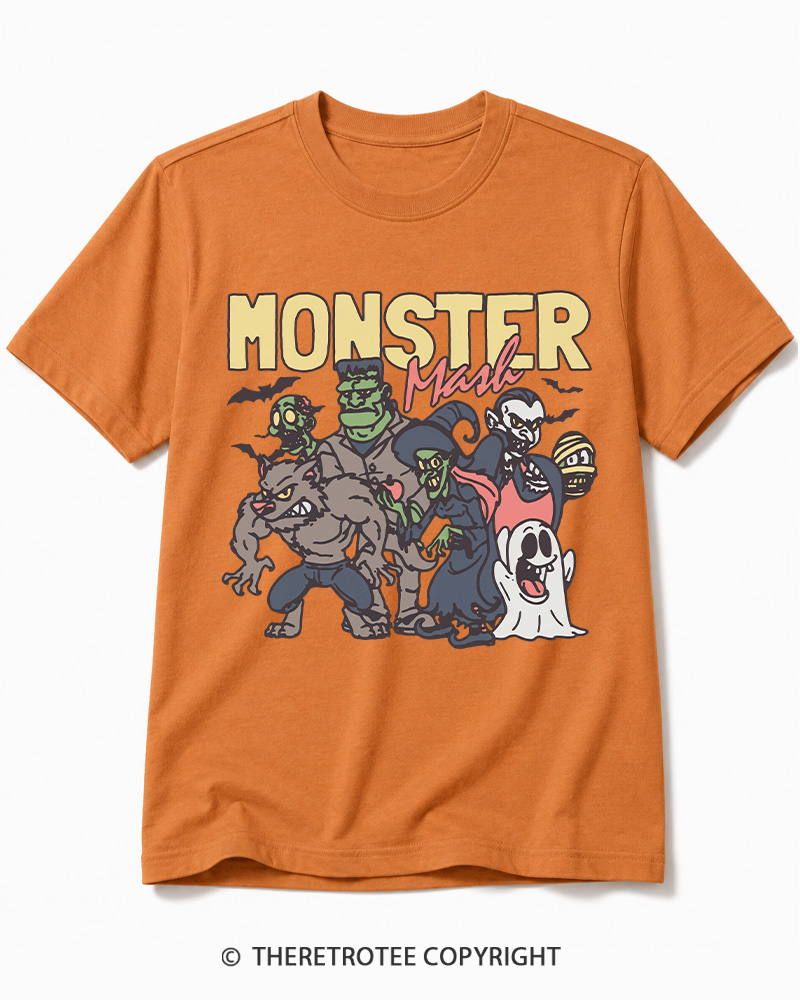 TheRetroTee Halloween Monster Mash Cotton T-Shirt