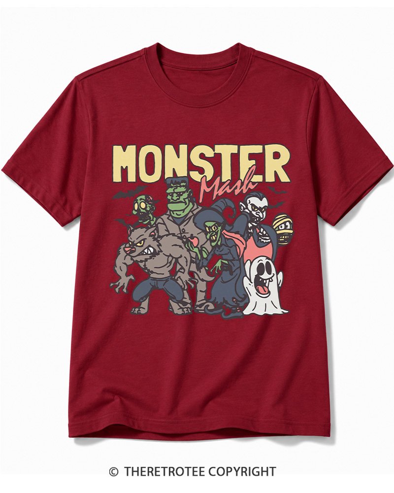 TheRetroTee Halloween Monster Mash Cotton T-Shirt