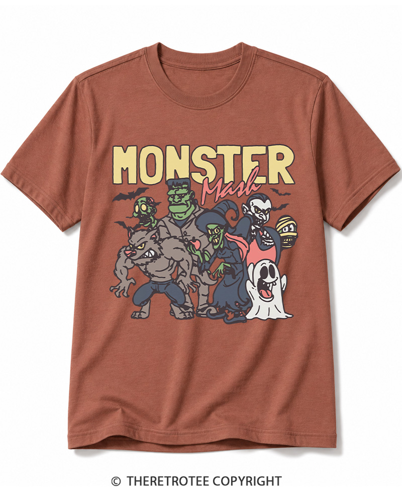 TheRetroTee Halloween Monster Mash Cotton T-Shirt