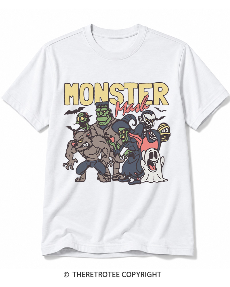 TheRetroTee Halloween Monster Mash Cotton T-Shirt