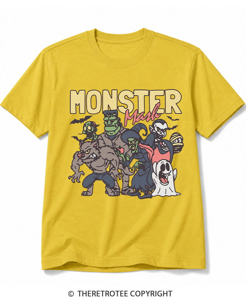 TheRetroTee Halloween Monster Mash Cotton T-Shirt