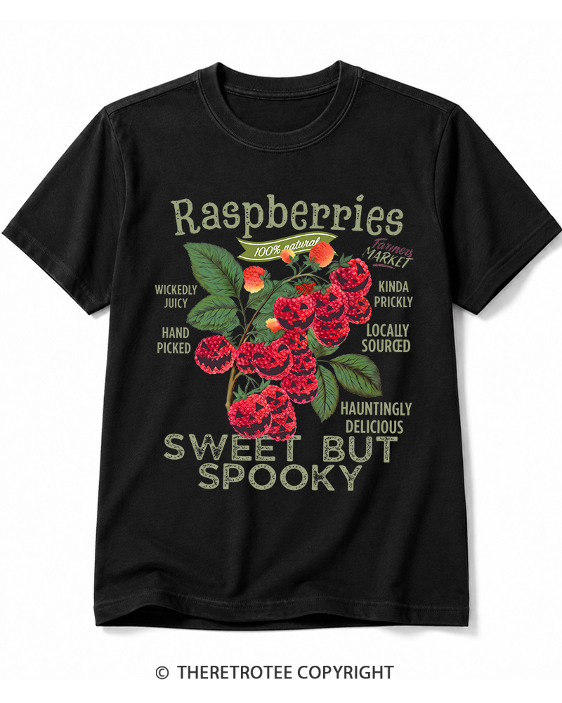 TheRetroTee Haunted Raspberries Halloween 1950s Cotton T-Shirt