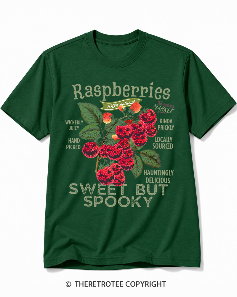 TheRetroTee Haunted Raspberries Halloween 1950s Cotton T-Shirt