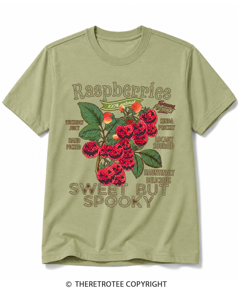 TheRetroTee Haunted Raspberries Halloween 1950s Cotton T-Shirt