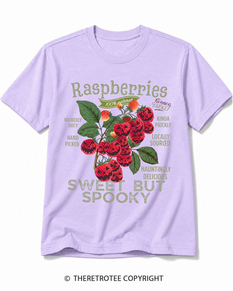 TheRetroTee Haunted Raspberries Halloween 1950s Cotton T-Shirt