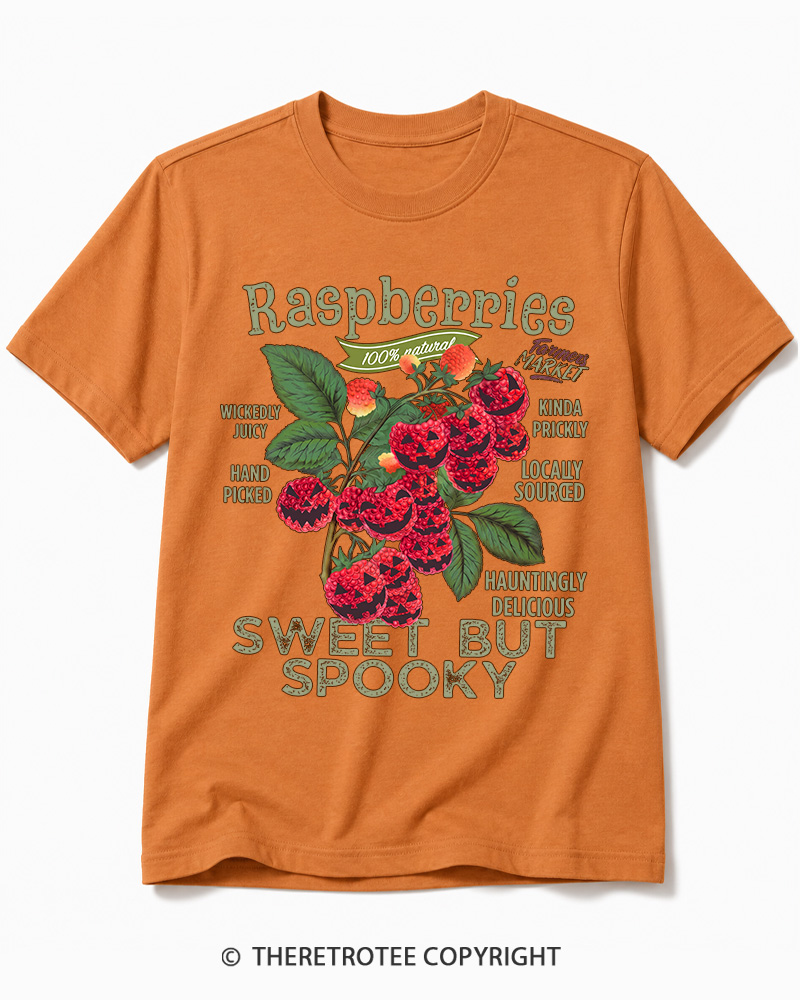 TheRetroTee Haunted Raspberries Halloween 1950s Cotton T-Shirt