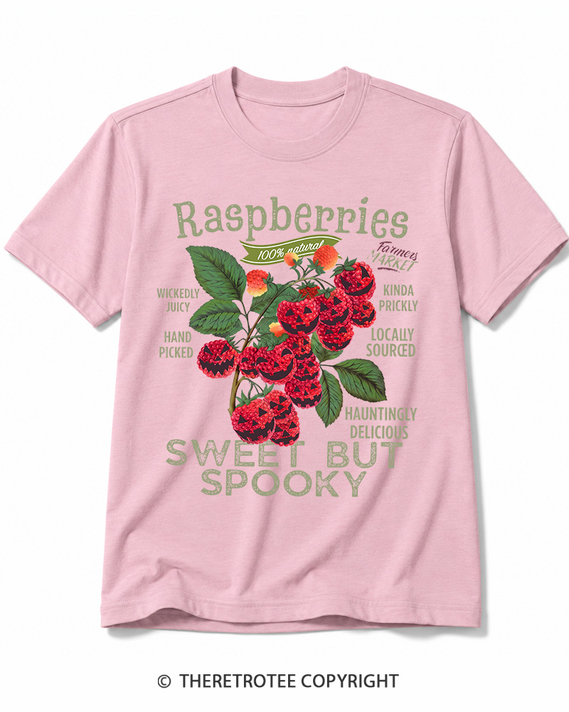 TheRetroTee Haunted Raspberries Halloween 1950s Cotton T-Shirt