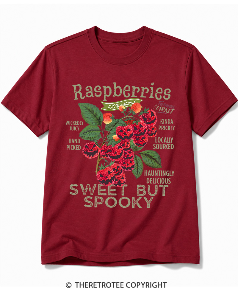 TheRetroTee Haunted Raspberries Halloween 1950s Cotton T-Shirt