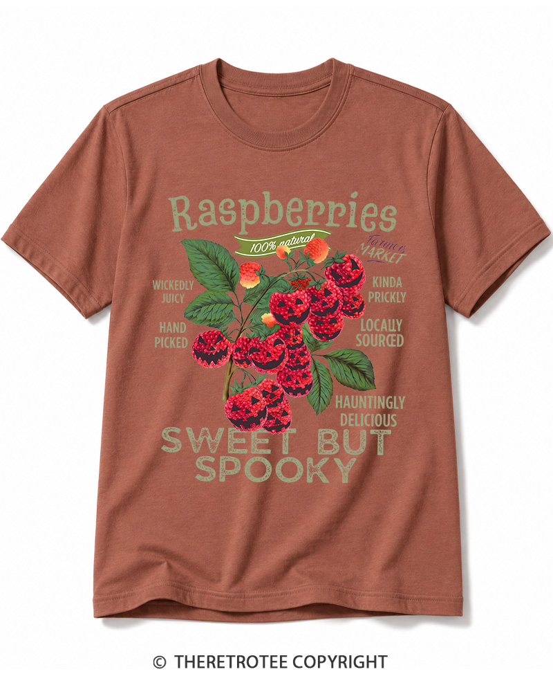 TheRetroTee Haunted Raspberries Halloween 1950s Cotton T-Shirt