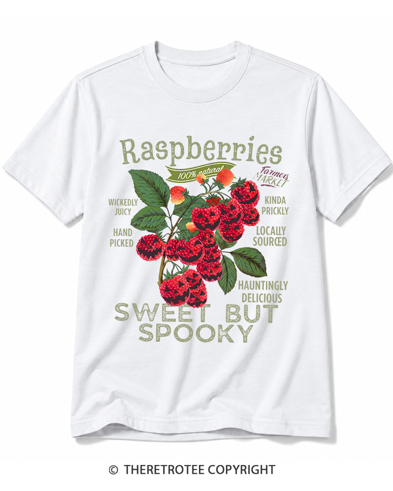 TheRetroTee Haunted Raspberries Halloween 1950s Cotton T-Shirt
