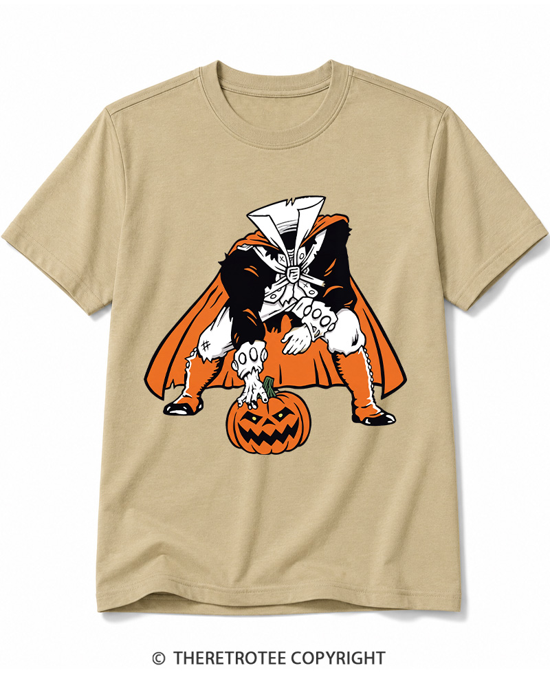 TheRetroTee Headless Horseman Patriots 1970s Cotton T-Shirt