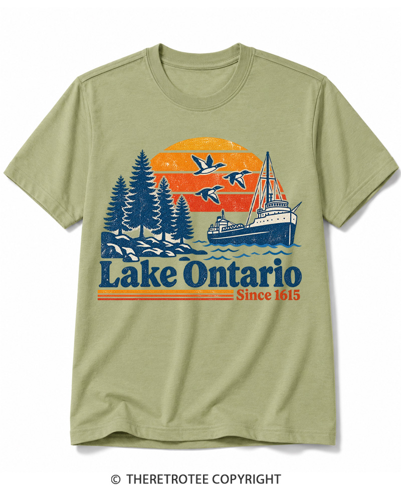 TheRetroTee Lake Ontario 1615 Cotton T-Shirt