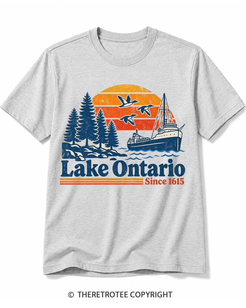 TheRetroTee Lake Ontario 1615 Cotton T-Shirt