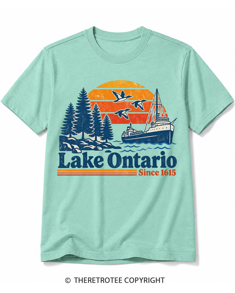 TheRetroTee Lake Ontario 1615 Cotton T-Shirt