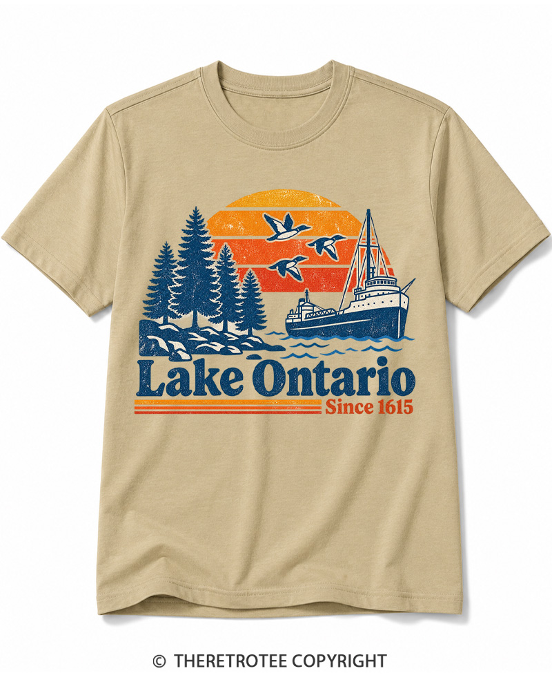 TheRetroTee Lake Ontario 1615 Cotton T-Shirt