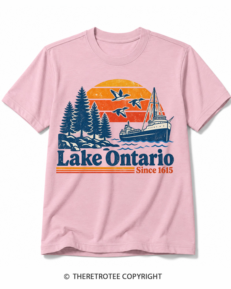TheRetroTee Lake Ontario 1615 Cotton T-Shirt