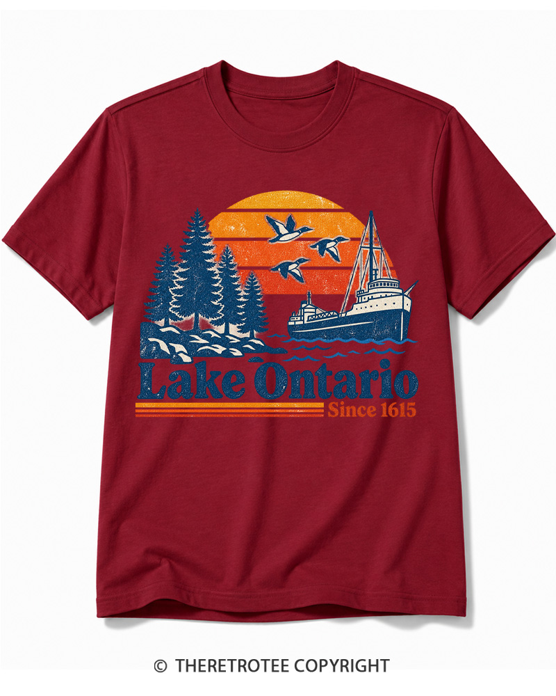 TheRetroTee Lake Ontario 1615 Cotton T-Shirt