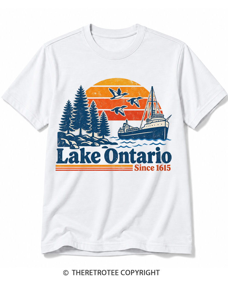 TheRetroTee Lake Ontario 1615 Cotton T-Shirt