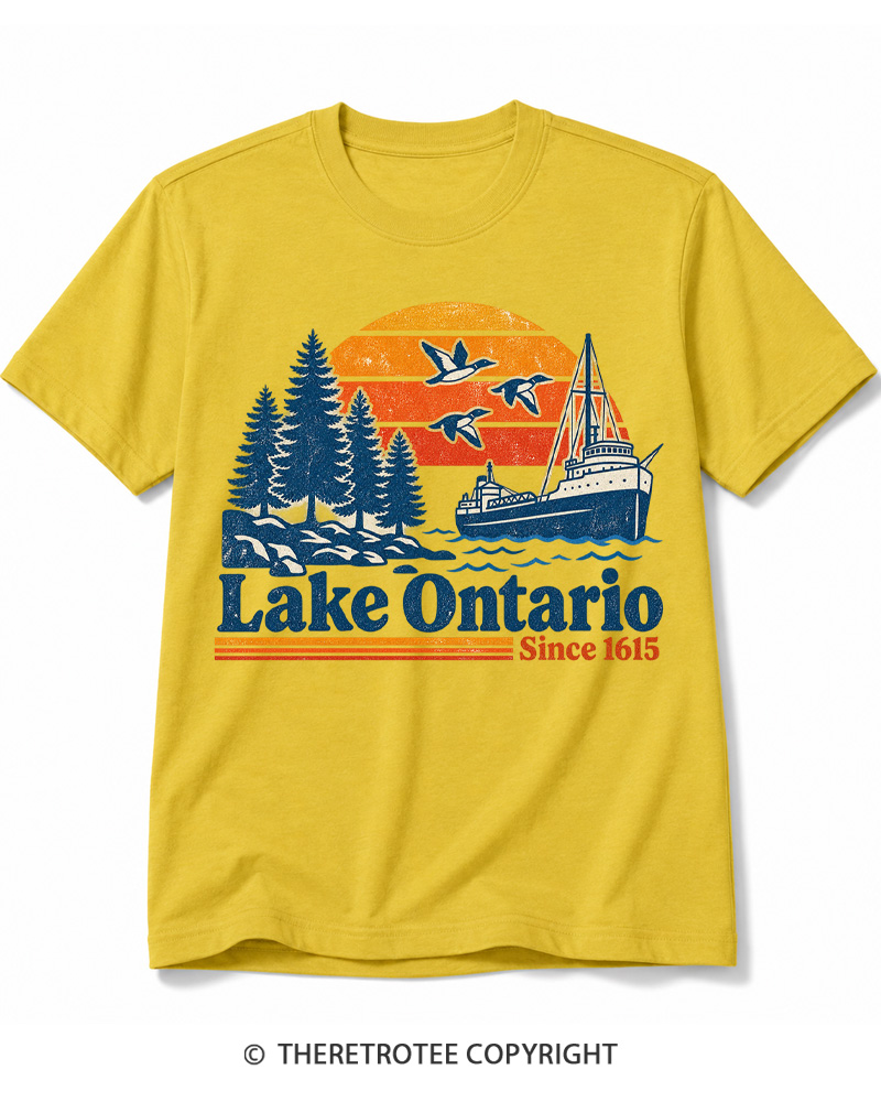 TheRetroTee Lake Ontario 1615 Cotton T-Shirt