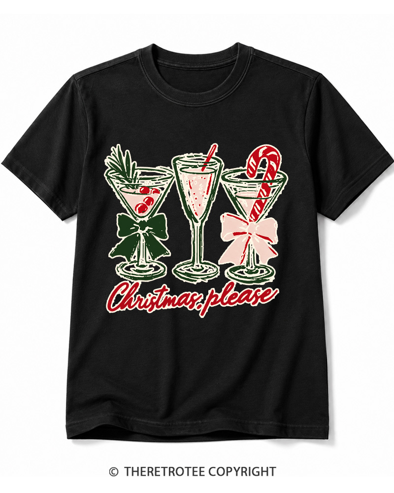 TheRetroTee Christmas Please 1950s Cotton T-Shirt
