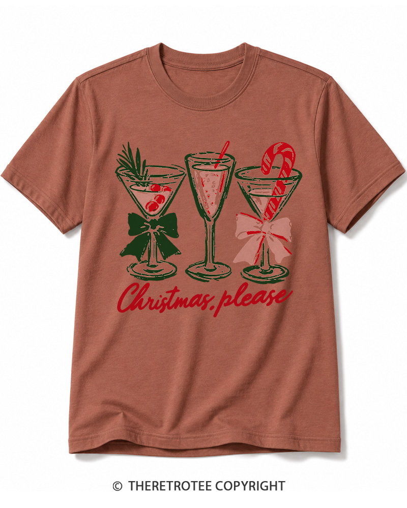 TheRetroTee Christmas Please 1950s Cotton T-Shirt