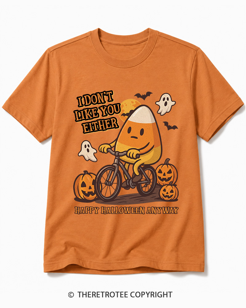 TheRetroTee I Don’t Like You Either 1990s Halloween Cotton T-Shirt
