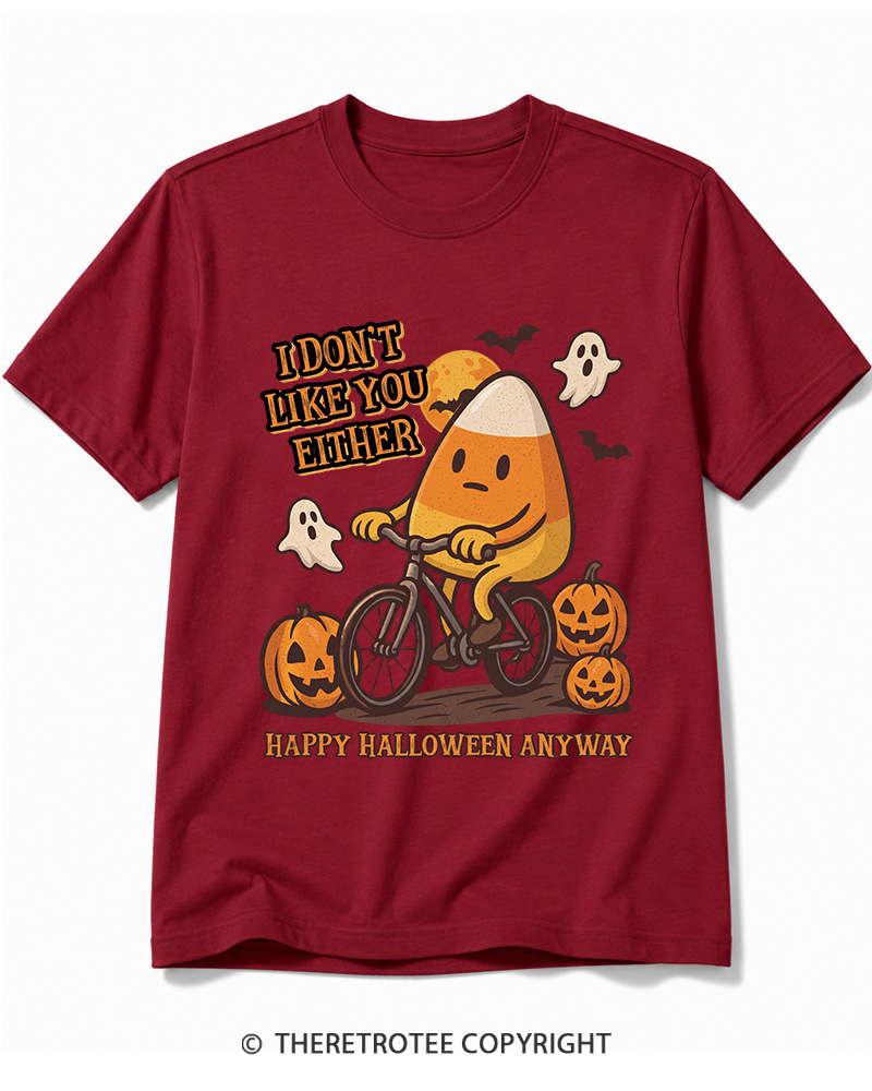 TheRetroTee I Don’t Like You Either 1990s Halloween Cotton T-Shirt