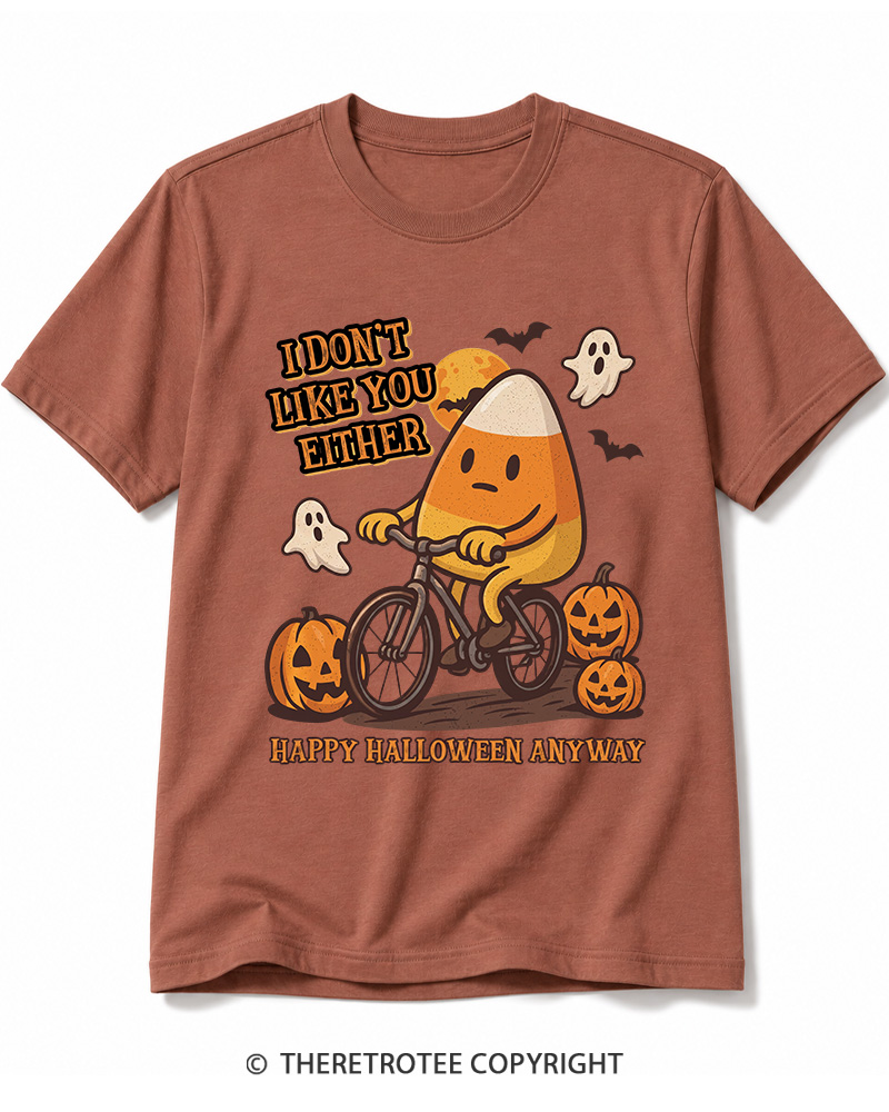 TheRetroTee I Don’t Like You Either 1990s Halloween Cotton T-Shirt