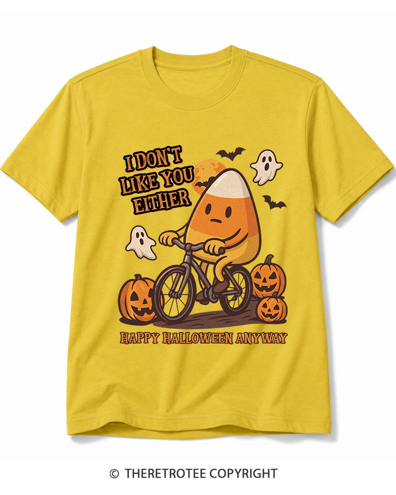 TheRetroTee I Don’t Like You Either 1990s Halloween Cotton T-Shirt