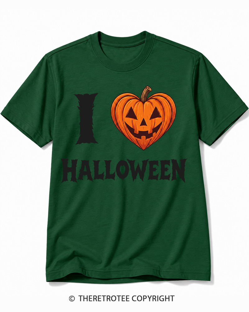TheRetroTee I Love Halloween 1980s Cotton T-Shirt