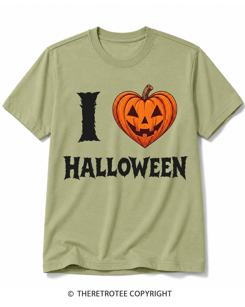 TheRetroTee I Love Halloween 1980s Cotton T-Shirt