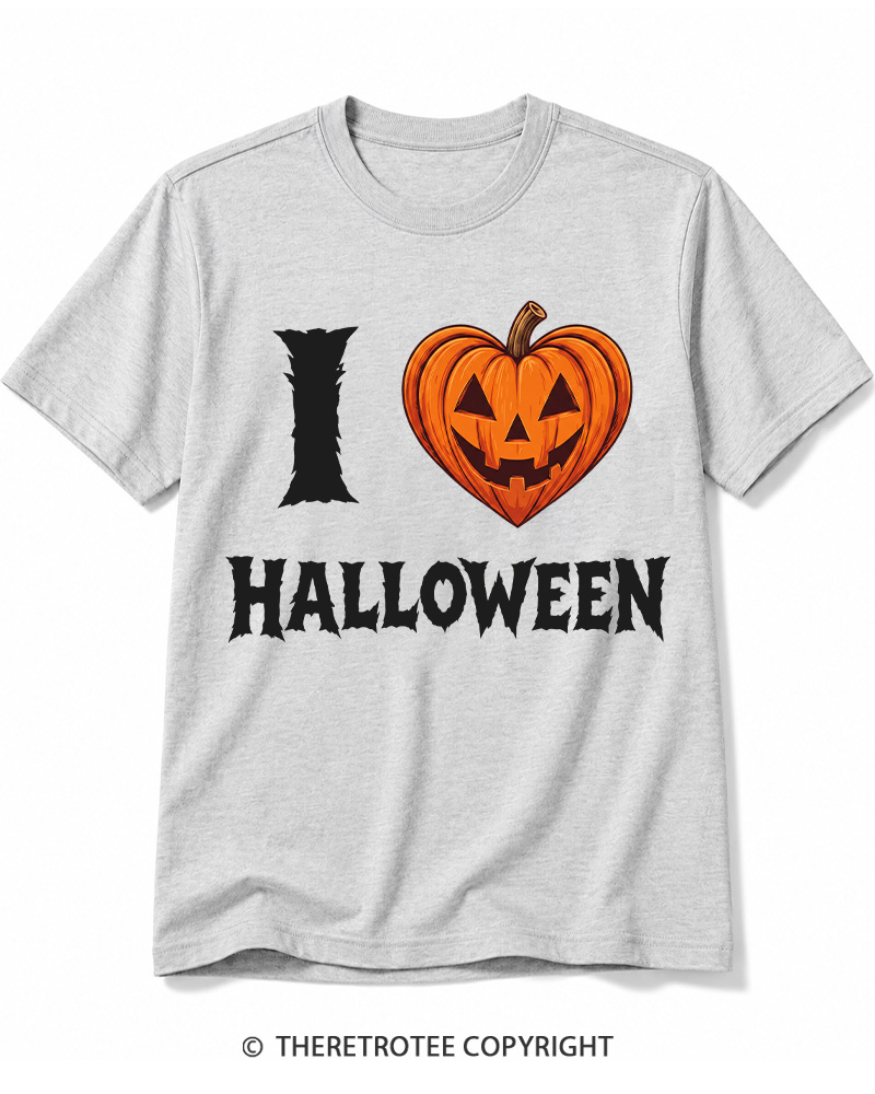 TheRetroTee I Love Halloween 1980s Cotton T-Shirt