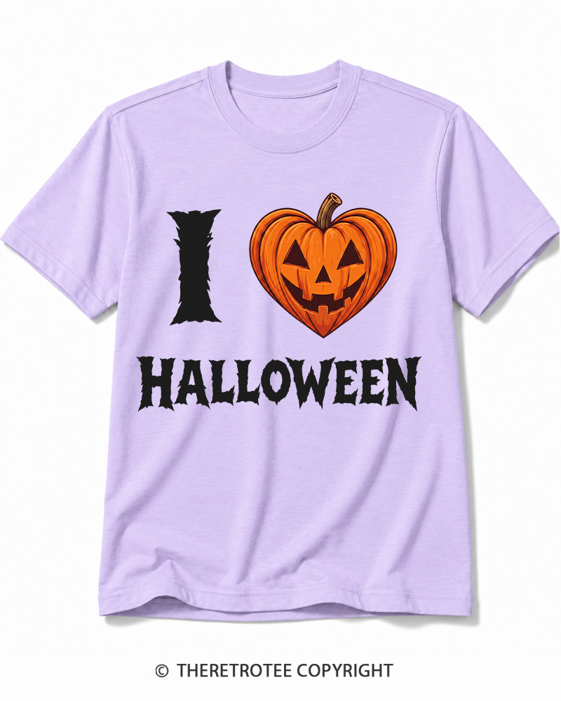 TheRetroTee I Love Halloween 1980s Cotton T-Shirt