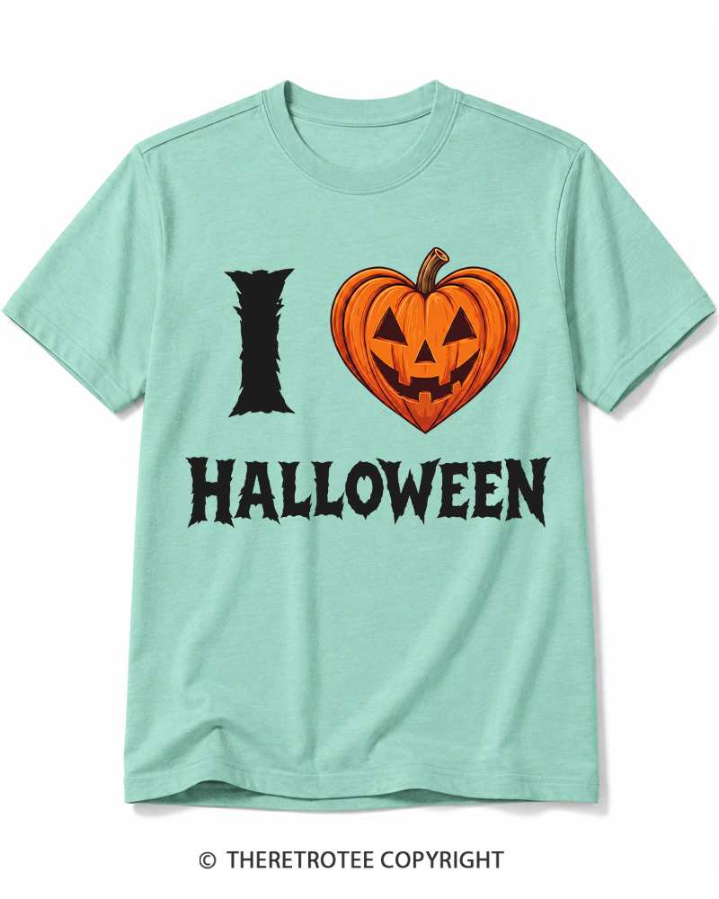 TheRetroTee I Love Halloween 1980s Cotton T-Shirt