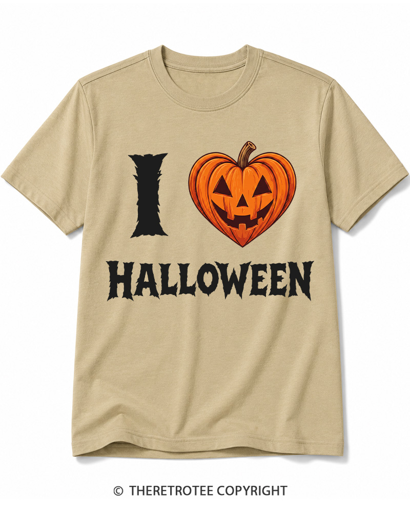 TheRetroTee I Love Halloween 1980s Cotton T-Shirt