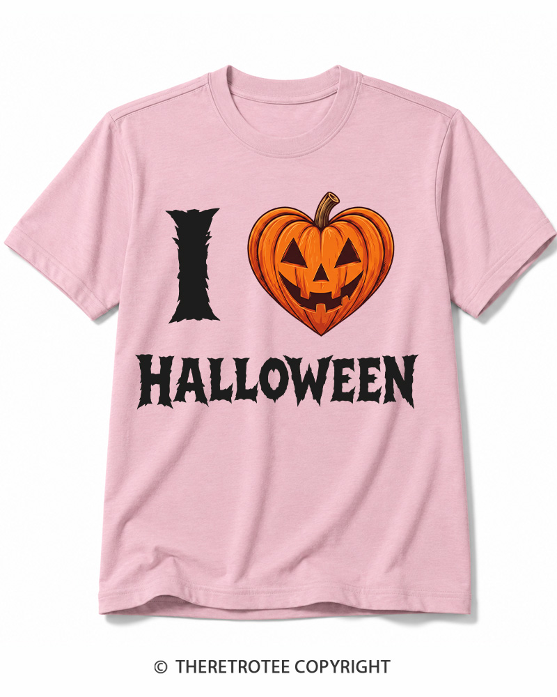 TheRetroTee I Love Halloween 1980s Cotton T-Shirt