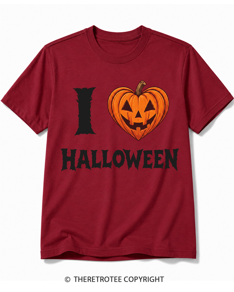 TheRetroTee I Love Halloween 1980s Cotton T-Shirt