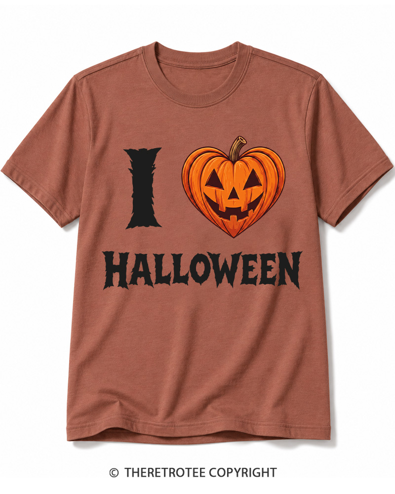 TheRetroTee I Love Halloween 1980s Cotton T-Shirt