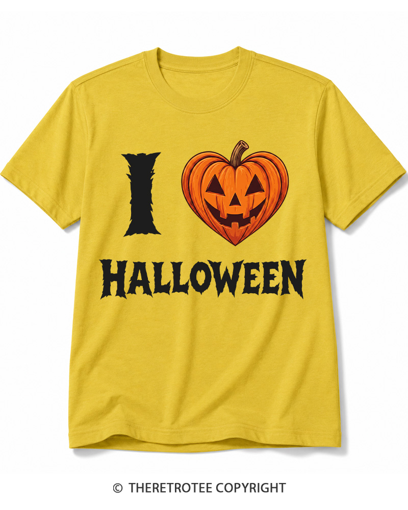 TheRetroTee I Love Halloween 1980s Cotton T-Shirt