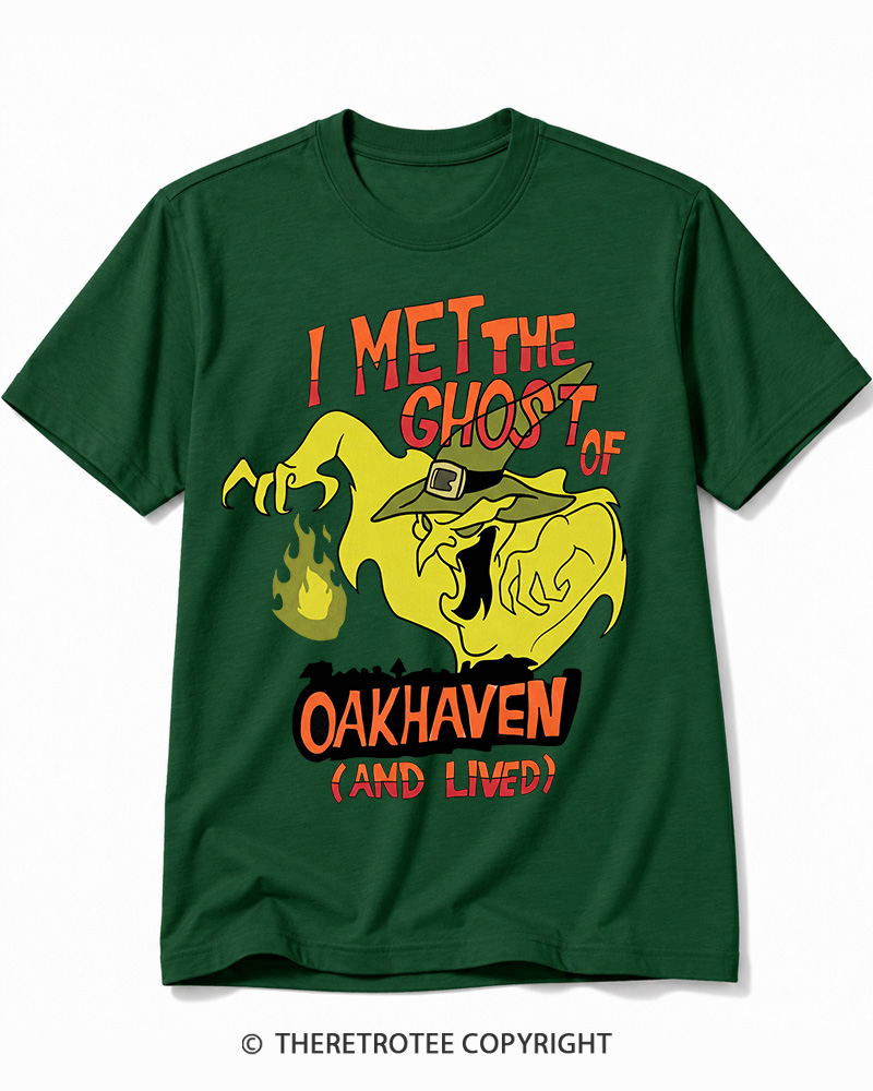 TheRetroTee I Met The Ghost Of Oakhaven 1990s Cotton T-Shirt