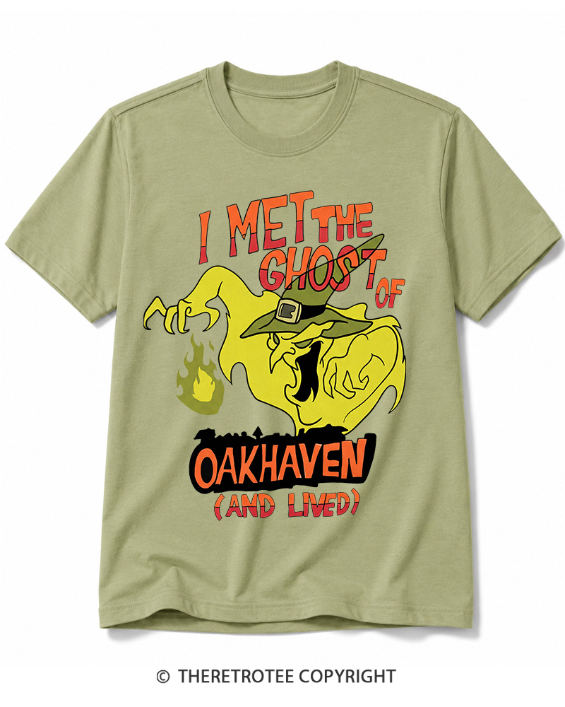 TheRetroTee I Met The Ghost Of Oakhaven 1990s Cotton T-Shirt