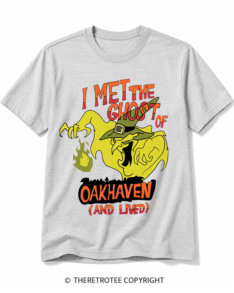 TheRetroTee I Met The Ghost Of Oakhaven 1990s Cotton T-Shirt