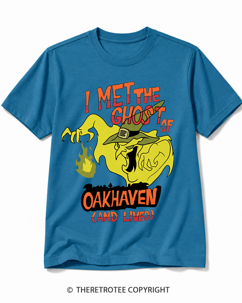 TheRetroTee I Met The Ghost Of Oakhaven 1990s Cotton T-Shirt