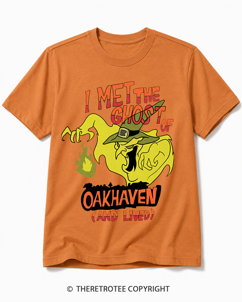 TheRetroTee I Met The Ghost Of Oakhaven 1990s Cotton T-Shirt